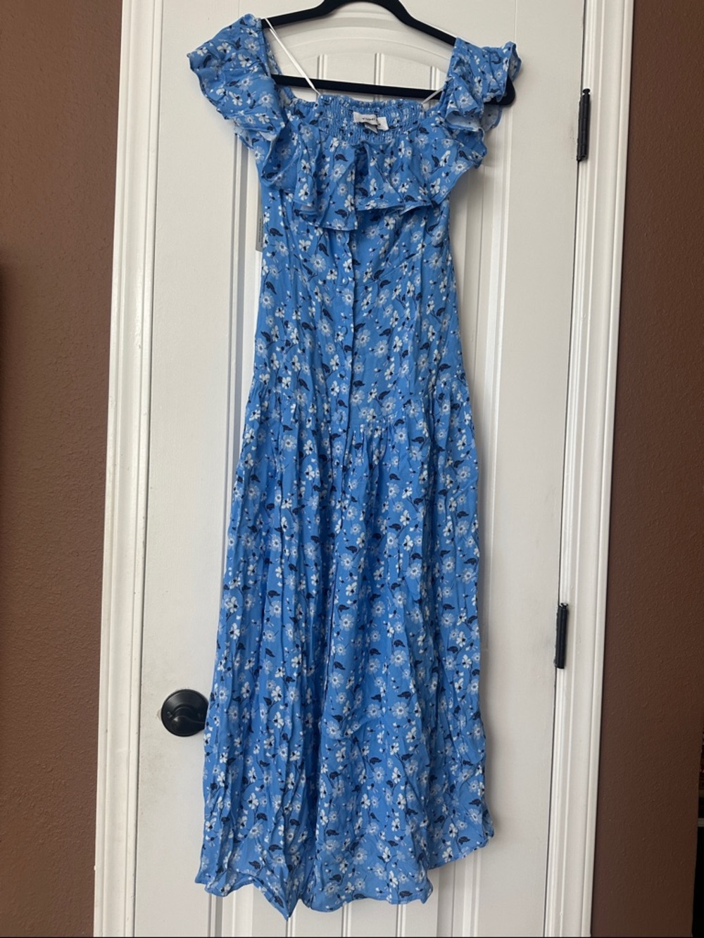 Yumi Kim Blue Floral Off-Shoulder Maxi Dress - Picture 4 of 9